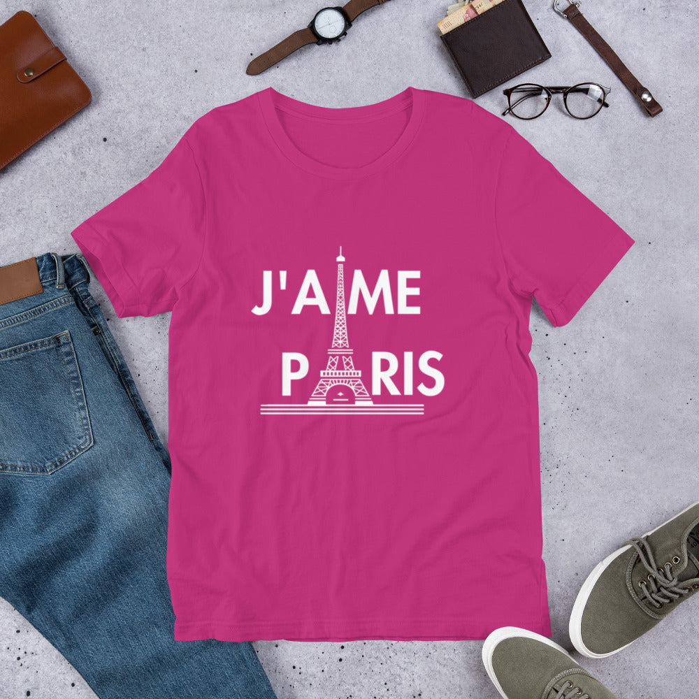 Camiseta unissex - J'aime Paris