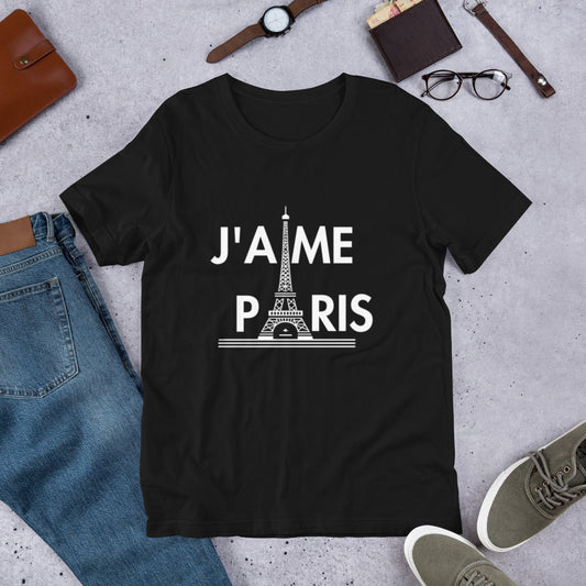 Camiseta unissex - J'aime Paris