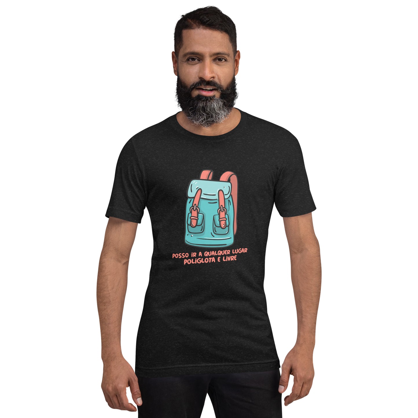 Camiseta unissex - Poliglota e livre