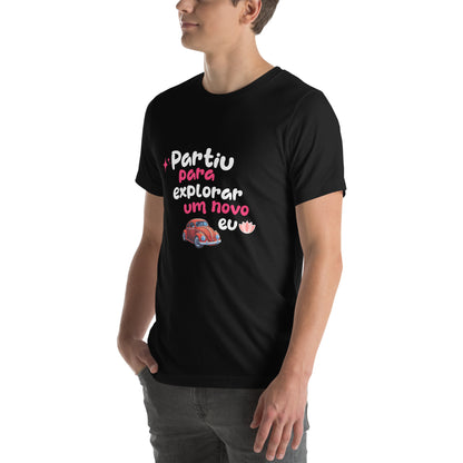 Camiseta unissex - Partiu para explorar um novo EU