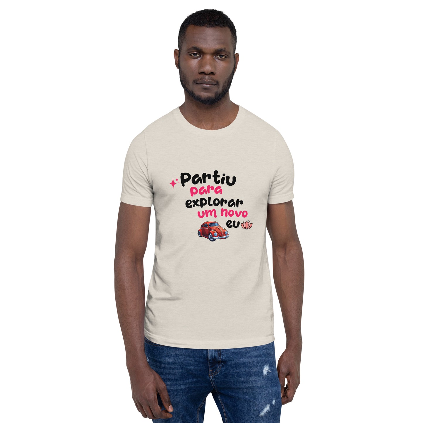 Camiseta unissex - Partiu para explorar um novo EU