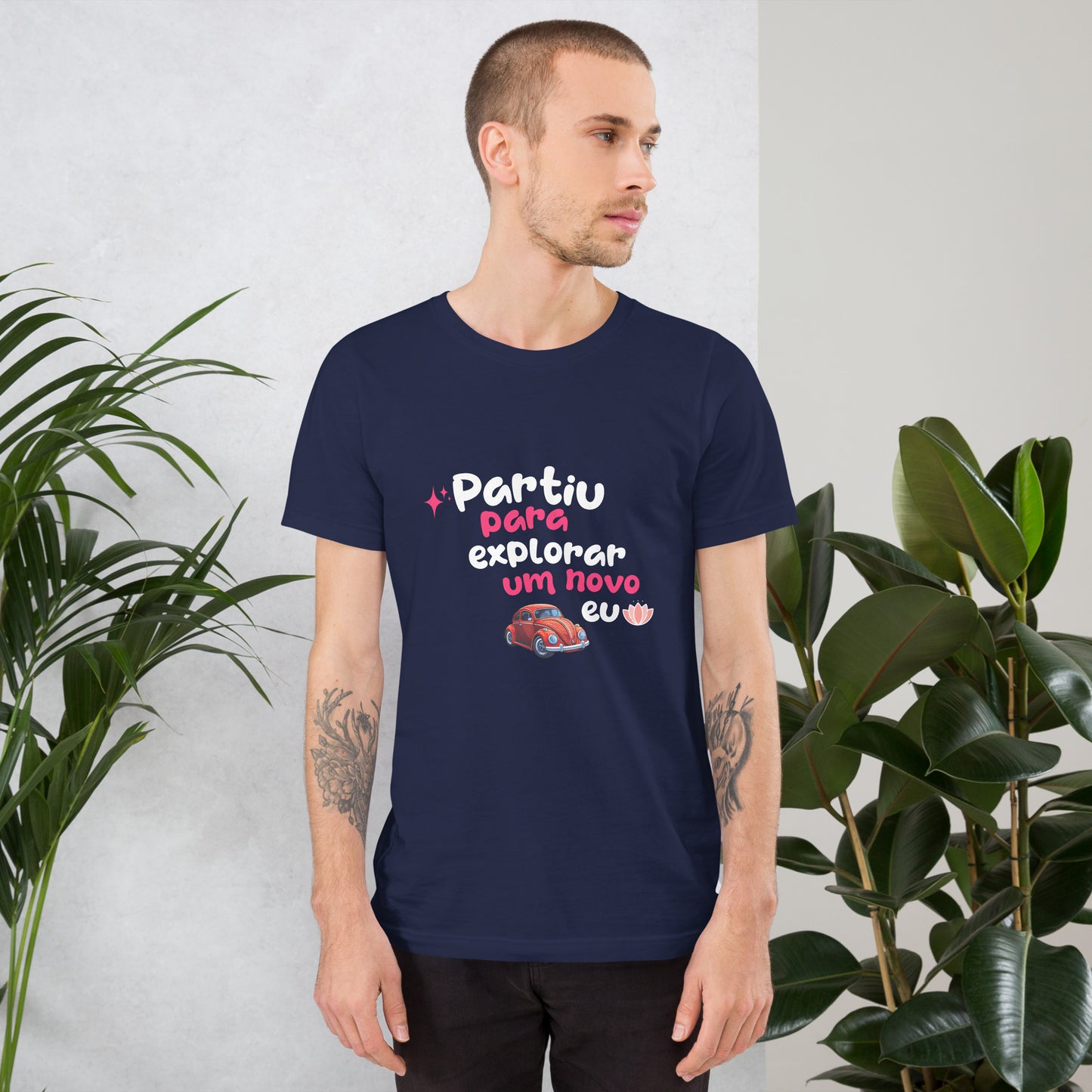 Camiseta unissex - Partiu para explorar um novo EU