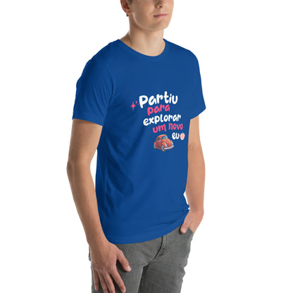 Camiseta unissex - Partiu para explorar um novo EU