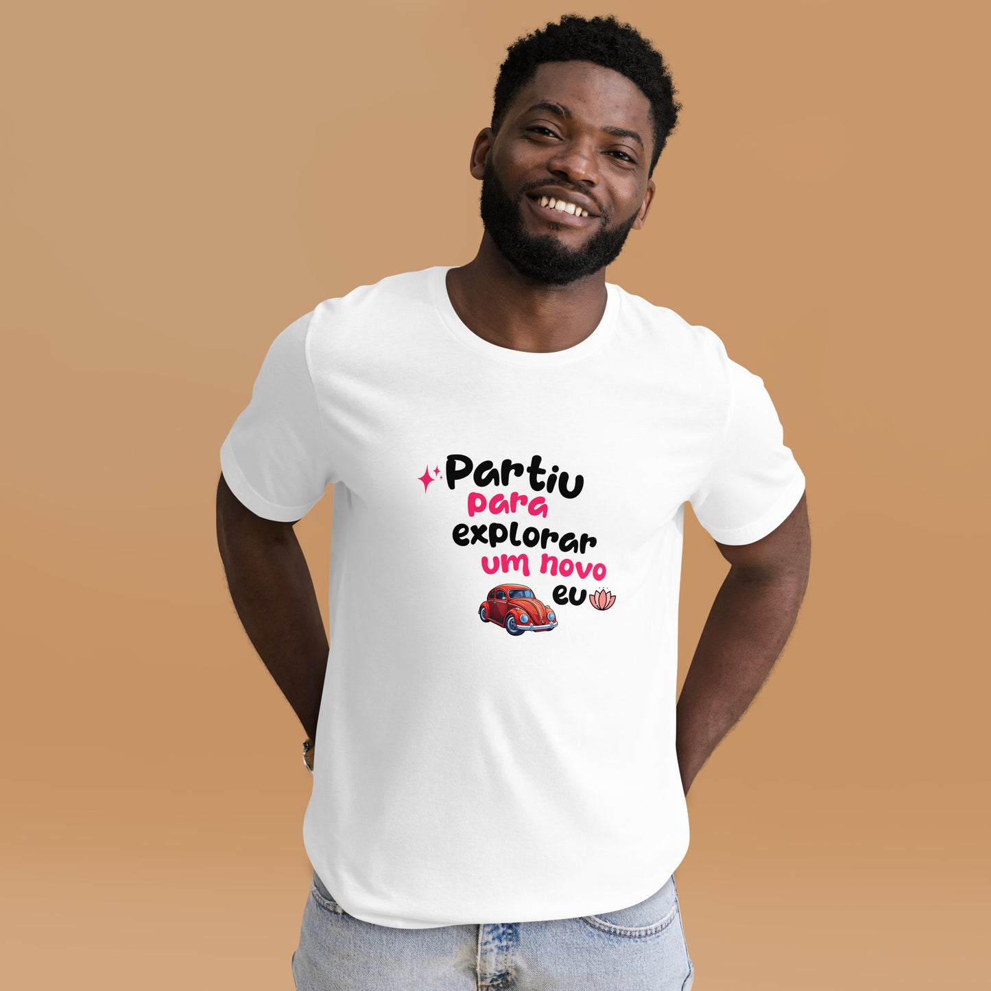 Camiseta unissex - Partiu para explorar um novo EU