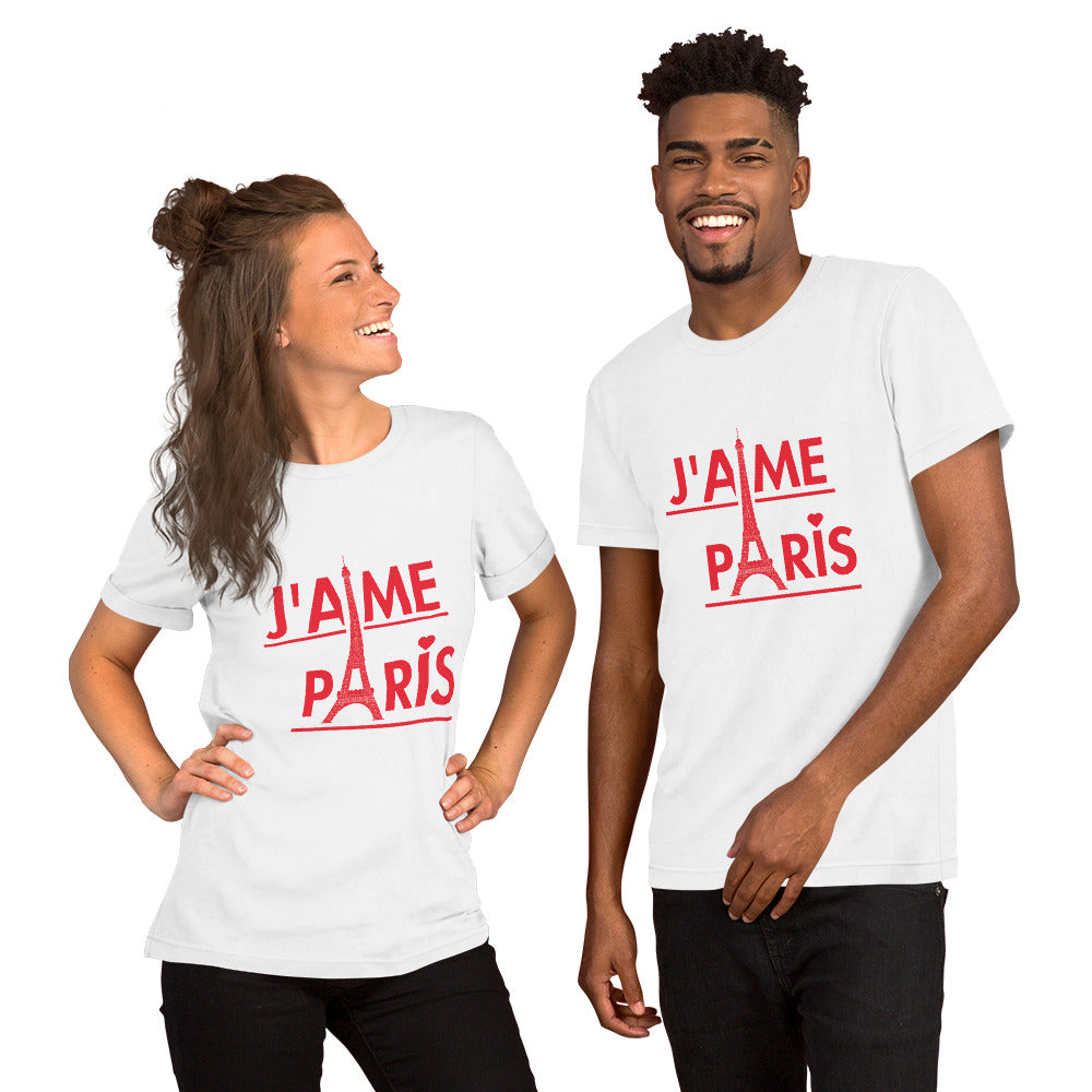 Camiseta unissex - J'aime Paris (Modelo 02)