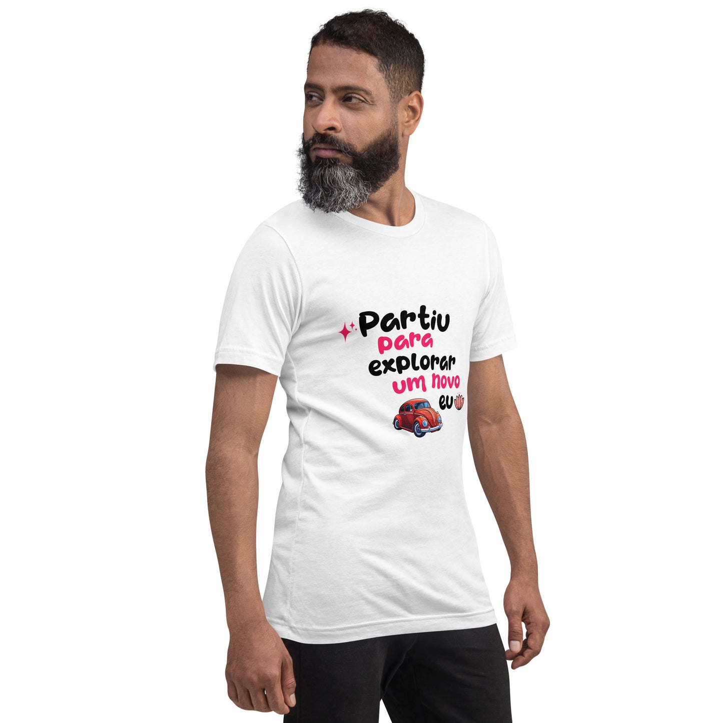 Camiseta unissex - Partiu para explorar um novo EU