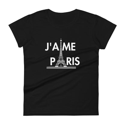 Camiseta feminina com mangas curtas - J'aime Paris