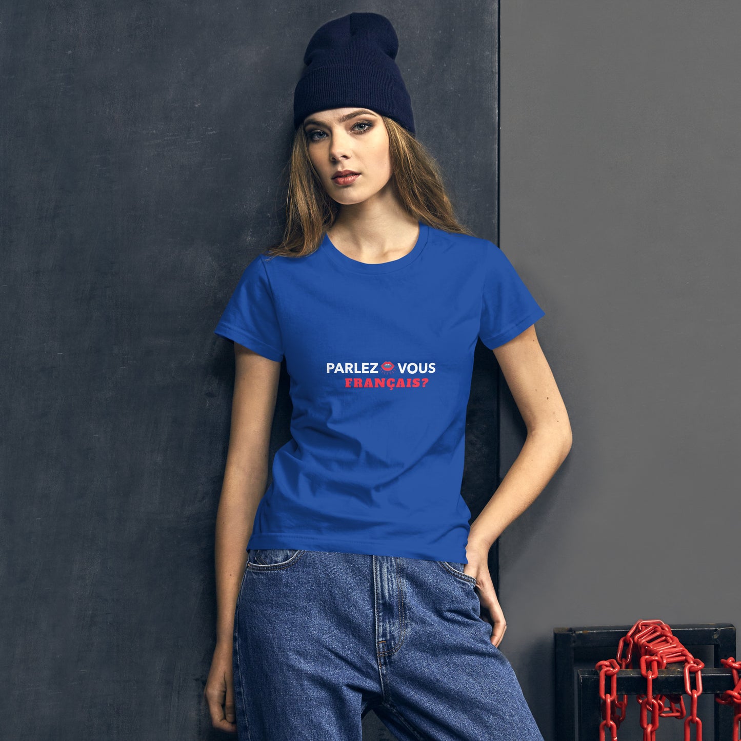 Camiseta feminina com mangas curtas - PARLEZ-VOUS FRANÇAIS?