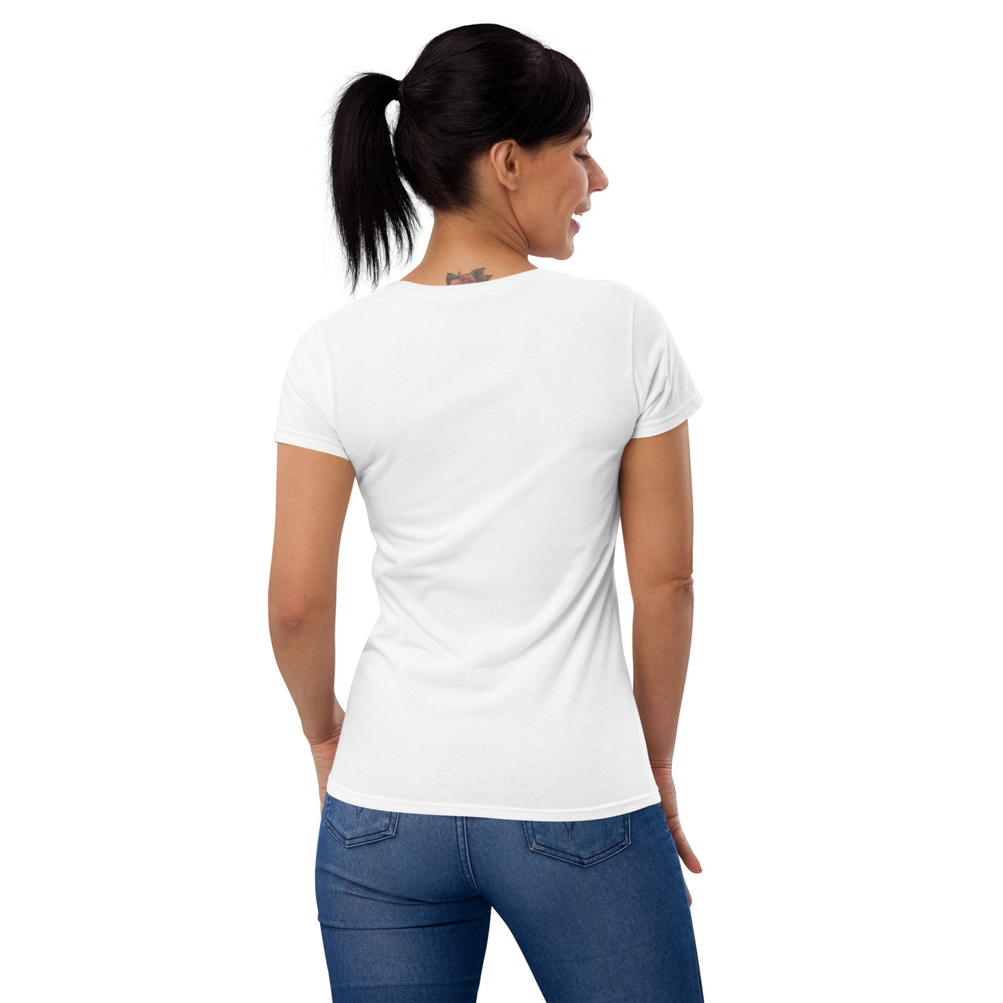 Camiseta feminina com mangas curtas - Gato espanhol